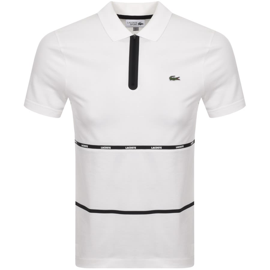 Alternative Image for ProductLacoste Sport Stripe Polo T Shirt White1
